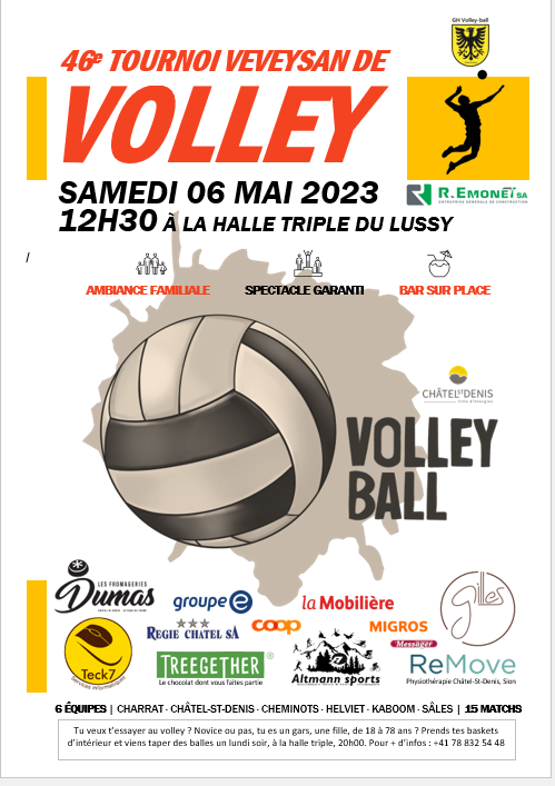 GM Volley Châtel- Affiche - Brouillon